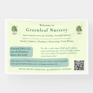 Aangepaste branding voor Greenleaf Nursery Spandoek