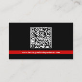 Aangepaste brandweer brandweer QR Code Logo Visitekaartje (Achterkant)