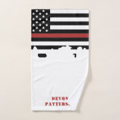 Aangepaste brandweerdienst met dunne rode lijn handdoek (Handdoek)