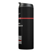 Aangepaste brandweerdienst met dunne rode lijn thermosbeker (Geroteerd rechts)