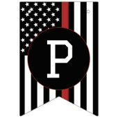 Aangepaste brandweerdienst met rode lijn vlaggetjes (Derde vlag)