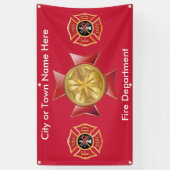 Aangepaste brandweerhoofd buitenshuis banner (Verticaal)