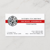 Aangepaste brandweerkazerne Red Line Logo Visitekaartje (Voorkant)