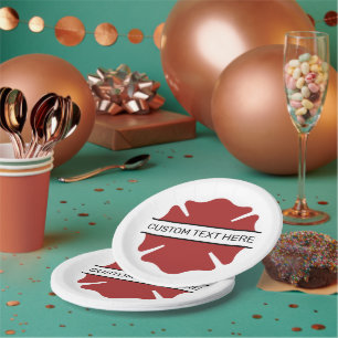 Aangepaste brandweerman rood Logo symbool Papieren Bordje