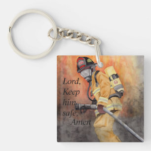 Aangepaste brandweerman Sleutelhanger Fireman Wife