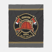 Aangepaste brandweerpost brandweerpost fleece deken (Voorkant)