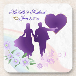 Aangepaste bride en Groom Keepomwille Cork Onderze Bier Onderzetter