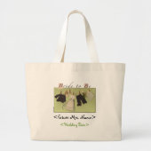 Aangepaste 'Bride-to-be'-Canvas tas (Voorkant)
