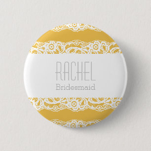 Aangepaste Bridesmaid-Button - Kies uw eigen kleur Ronde Button 5,7 Cm