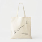 Aangepaste Bridesmaid Cute Script-Canvas tas (Voorkant)