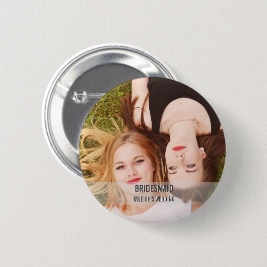 Aangepaste Bridesmaid Photo-Button Ronde Button 5,7 Cm (Voorkant /achterkant)
