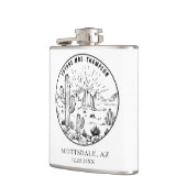 Aangepaste bridesmaïde cadeau-woestijn Bachelorett Heupfles (Links)