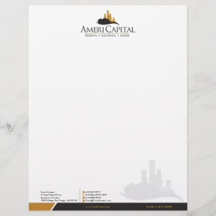 Aangepaste briefhoofd voor onroerend goed V2 Ontwerp