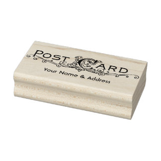 Aangepaste  Briefkaart Adres Rubber Stamp Rubberstempel