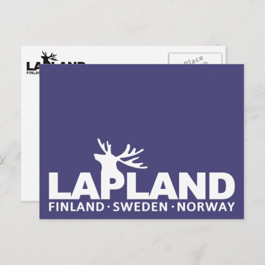 AANGEPASTE briefkaart LAPLAND (Voorkant / Achterkant)