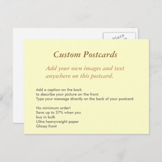 Aangepaste Briefkaarten (Voorkant / Achterkant)