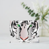 AANGEPASTE BRIEFKAARTEN - TIGER-WITTE/GRAY (Staand voorkant)