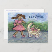 Aangepaste Briefkaarten voor baby met loopklep (Voorkant / Achterkant)