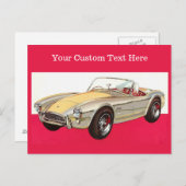Aangepaste briefkaarten voor vintage-auto's (Voorkant / Achterkant)