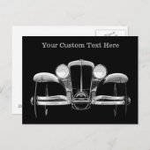 Aangepaste briefkaarten voor vintage-auto's (Voorkant / Achterkant)
