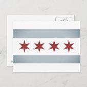 Aangepaste briefkaarten voor  vlag in Chicago (Voorkant / Achterkant)