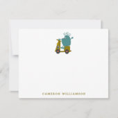 Aangepaste briefpapier met malle alien op step bedankkaart (Voorkant)