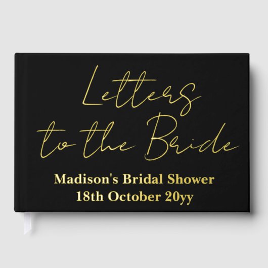 Aangepaste brieven aan de bruid Hen Do Bruidsfeest Gastenboek (Voorkant)