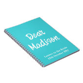 Aangepaste brieven aan de bruid Hen Do Bruidsfeest Notitieboek (Rechterzijde)