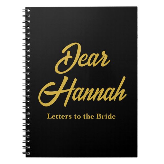 Aangepaste brieven aan de bruid Hen Do Bruidsfeest Notitieboek (Voorkant)