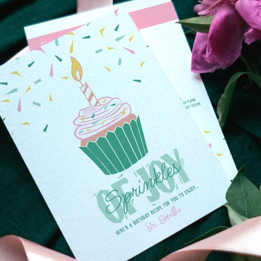 Aangepaste Bright Modern Verjaardag en Recept Kaar Feestdagenkaart