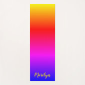 Aangepaste Bright Rainbow Ombre Yogamat (Voorkant)