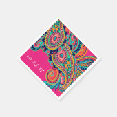Aangepaste Bright Rainbow Paisley Flourish Servetten (Hoek)