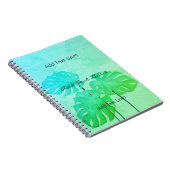 Aangepaste Bright Waterverf Leaf Mint Green Notiti Notitieboek (Rechterzijde)