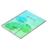 Aangepaste Bright Waterverf Leaf Mint Green Notiti Notitieboek (Linkerzijde)