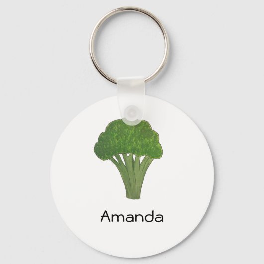 Aangepaste broccoli-toetsen sleutelhanger (Voorkant)