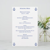 Aangepaste brochure in het menu Nautical Wedding (Staand voorkant)
