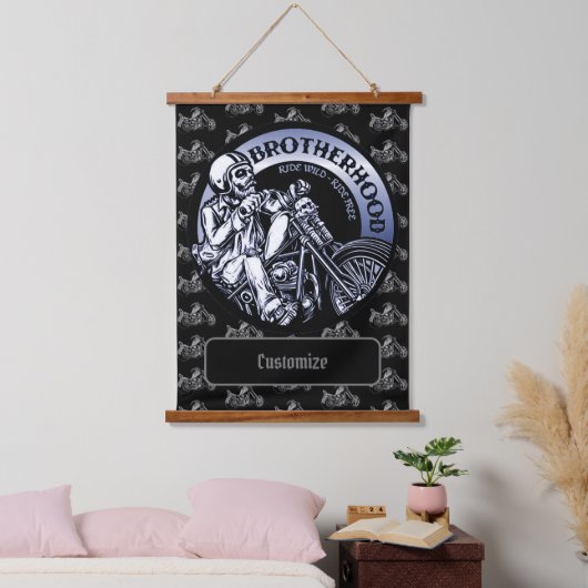 Aangepaste broederschap van fietsen hangend wandkleed (Slaapkamer)