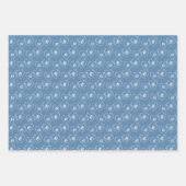 Aangepaste bruid & bruidegom Blauw & Wit Hart Char Inpakpapier Vel (Voorkant 3)