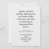 Aangepaste bruid & bruidegom huwelijksuitnodiging kaart (Achterkant)