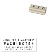 Aangepaste bruid & bruidegom Modern retouradres Rubberstempel (Gestempeld)