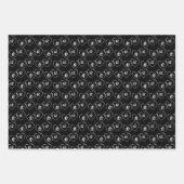 Aangepaste bruid & bruidegom Zwart & Wit Hart Char Inpakpapier Vel (Voorkant 3)