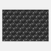 Aangepaste bruid & bruidegom Zwart & Wit Hart Char Inpakpapier Vel (Voorkant 2)