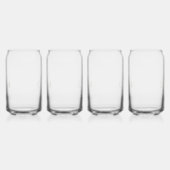 Aangepaste bruid & bruidegom's Initialen Dank u Blikvorm Glas (Rechts)