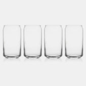 Aangepaste bruid & bruidegom's Initialen Dank u Blikvorm Glas (Links)