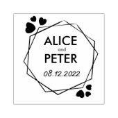 Aangepaste bruid-/bruidenaam en datum, bruiloft 	rubberstempel (Afrduk)