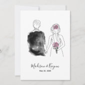 Aangepaste Bruid en Bruidegom | Bruiloftscadeau Kaart (Voorkant)