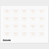 Aangepaste Bruid Luxe Diamant Bachelorette Feestje Vierkante Sticker (Vel)