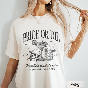 Aangepaste bruid of die vrijgezellenfeest t-shirt