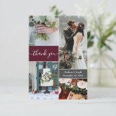 Aangepaste bruidbruiloft Foto Collage bedankt (Staand voorkant)