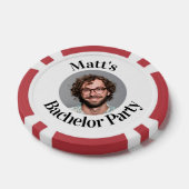 Aangepaste bruidegom Gezicht Vrijgezellenfeest Poker Chips (Enkel)